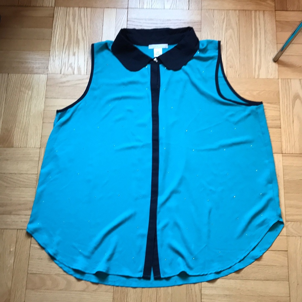 Design History mini studded teal top size 18/20 - Picture 5 of 8